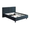 Double Bed Uno Cube Navy Blue 194x217x115 cm