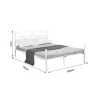 Bed Yorick white metal 140x190x99cm