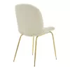 Chair Maley ivory velvet-gold metal 47x60x90cm