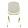 Chair Maley ivory velvet-gold metal 47x60x90cm