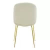 Chair Maley ivory velvet-gold metal 47x60x90cm