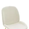 Chair Maley ivory velvet-gold metal 47x60x90cm