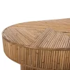 ΤΡΑΠΕΖΙ ΣΑΛΟΝΙΟΥ GATSBY ΟΒΑΛ TOP  RATTAN ΧΡΩΜΑ ΦΥΣΙΚΟ 110x59x39Υεκ.