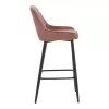 Bar stool Deppy rotten apple velvet- black metal 43x54x102cm