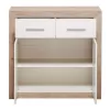 Storage Cabinet Etna 2K2F Grey Oak - White Lacquer 93*35*90.5 cm