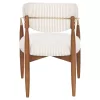 DINING ARMCHAIR SIRUS  BEECH WOOD-METAL-FABRIC IN OFF-WHITE 60x60x87Hcm.