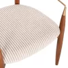 DINING ARMCHAIR SIRUS  BEECH WOOD-METAL-FABRIC IN OFF-WHITE 60x60x87Hcm.