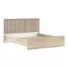 Double bed Bruse oak-white melamine 160x200cm