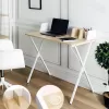 Zervan melamine work desk in natural-white shade 90x50x85cm