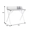 Zervan melamine work desk in natural-white shade 90x50x85cm