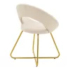 Chair Valentina beige velvet-golden leg 65x60x82εκ