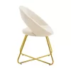 Chair Valentina beige velvet-golden leg 65x60x82εκ