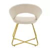 Chair Valentina beige velvet-golden leg 65x60x82εκ