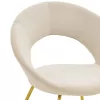 Chair Valentina beige velvet-golden leg 65x60x82εκ