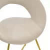 Chair Valentina beige velvet-golden leg 65x60x82εκ