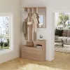 ENTRYWAY SET WITH MIRROR GORN  MELAMINE IN SONAMA 90x24x190Hcm.