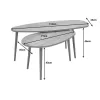 Monty melamine walnut coffee table 116x46x46cm