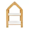 Ραφιέρα Montessori Zoilen φυσικό-λευκό-ροζ mdf 50x30x80εκ