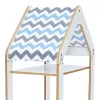 Montessori shelf Zoilen I white-blue mdf 50x30x100cm