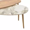 Monty oak-beige melamine marble coffee table 116x46x46cm