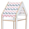 Montessori shelf Zoilen I white-pink mdf 50x30x100cm