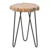 Side table Fenni natural acacia wood-leg black metal 40x45x45cm