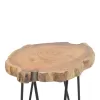 Side table Fenni natural acacia wood-leg black metal 40x45x45cm