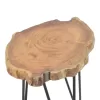 Side table Fenni natural acacia wood-leg black metal 40x45x45cm