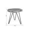 Side table Fenni natural acacia wood-leg black metal 40x45x45cm