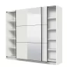 Wardrobe Sierra with Mirror 220 White 236.5*62.5*210 cm