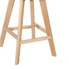 Bar stool Gaston black pp-pu and natural wood leg 56x48.5x104cm