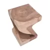 Side table Larit Inart natural solid suar wood 35x35x50cm