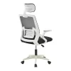 Manager office chair Serjo white-black pp-mesh fabric 75x65x128cm