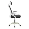 Manager office chair Serjo white-black pp-mesh fabric 75x65x128cm