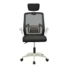 Manager office chair Serjo white-black pp-mesh fabric 75x65x128cm