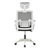 Manager office chair Serjo white-black pp-mesh fabric 75x65x128cm