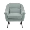 Armchair with Metal Legs 801 Fylliana Light Green 76x77x89 cm