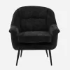 Armchair with Metal Legs 801 Fylliana Black 76x77x89 cm