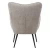 Armchair with Black Metal Legs Ivanna Fylliana Beige 69x68x90 cm