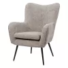 Armchair with Black Metal Legs Ivanna Fylliana Beige 69x68x90 cm