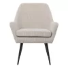 Armchair with Black Metal Legs Rochelle Fylliana Beige 65x66x76 cm