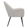 Armchair with Black Metal Legs Rochelle Fylliana Beige 65x66x76 cm