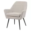 Armchair with Black Metal Legs Rochelle Fylliana Beige 65x66x76 cm