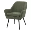 Armchair with Black Metal Legs Rochelle Fylliana Green 65x66x76 cm