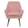 Armchair with Black Metal Legs Rochelle Fylliana Pink 65x66x76 cm