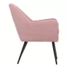 Armchair with Black Metal Legs Rochelle Fylliana Pink 65x66x76 cm