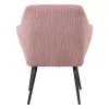 Armchair with Black Metal Legs Rochelle Fylliana Pink 65x66x76 cm