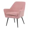 Armchair with Black Metal Legs Rochelle Fylliana Pink 65x66x76 cm