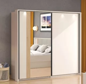 Wardrobe with Μirror Belfort 220 Cashmere - Artisan 220x61x205 cm