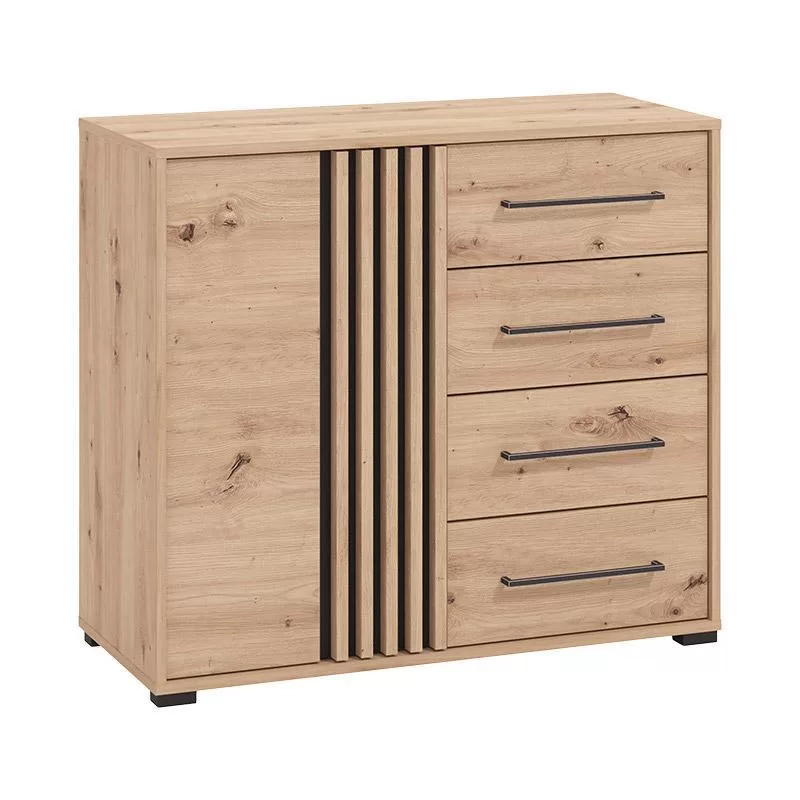 Κομότα Ascalon 90 2K4F Artisan Oak - Μαύρο 93x40x82 εκ.